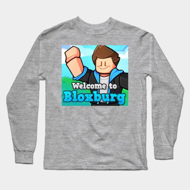 Bloxburg Cartoon Merch Long Sleeve T-Shirt by BasicallyBloxburg